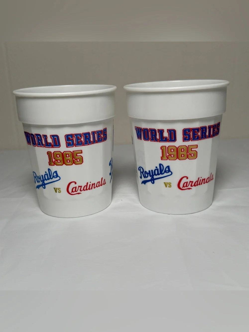 1985 World Series Vintage Baseball Collectible Souvenir Cups Kansas City Royals